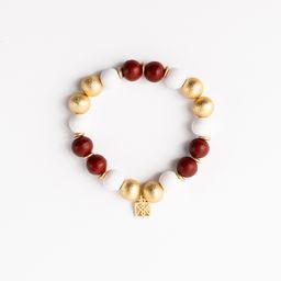 Bracelet Nori, Crimson & White