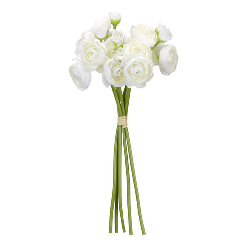 11in Ranunculus Bouquet, White
