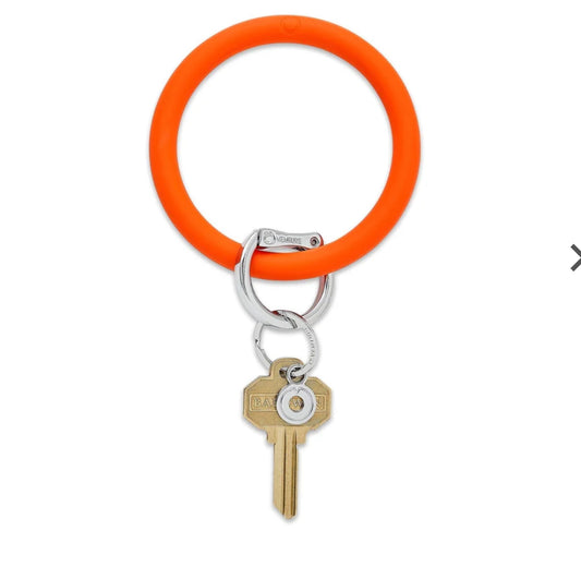Big O Key Ring,  Silicone Orange Crush