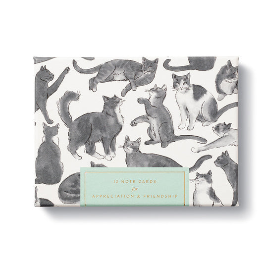 Cat Boxed Notecard Set, Appreciation & Friendship
