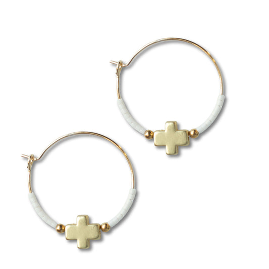 Faithful Earring-White