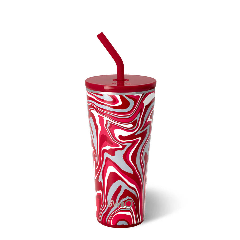 Fanzone Crimson 32oz Straw Tumbler
