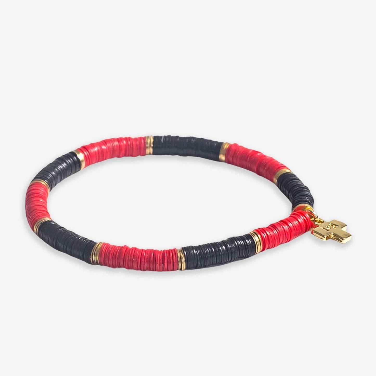 Grace Two Color Block Bracelet Black/Red