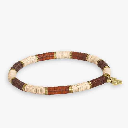 Grace Two Color Block Bracelet Rust/Ivory