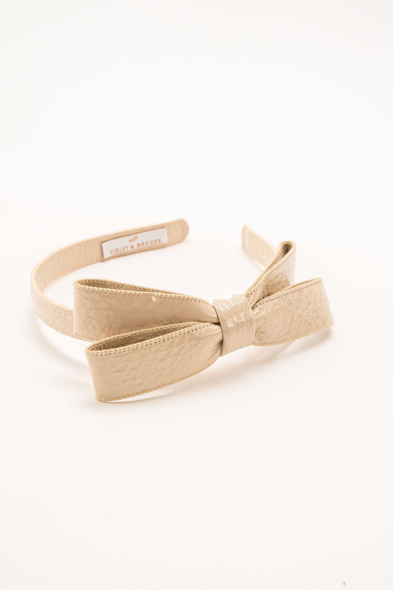 Paige Bow Headband Cream