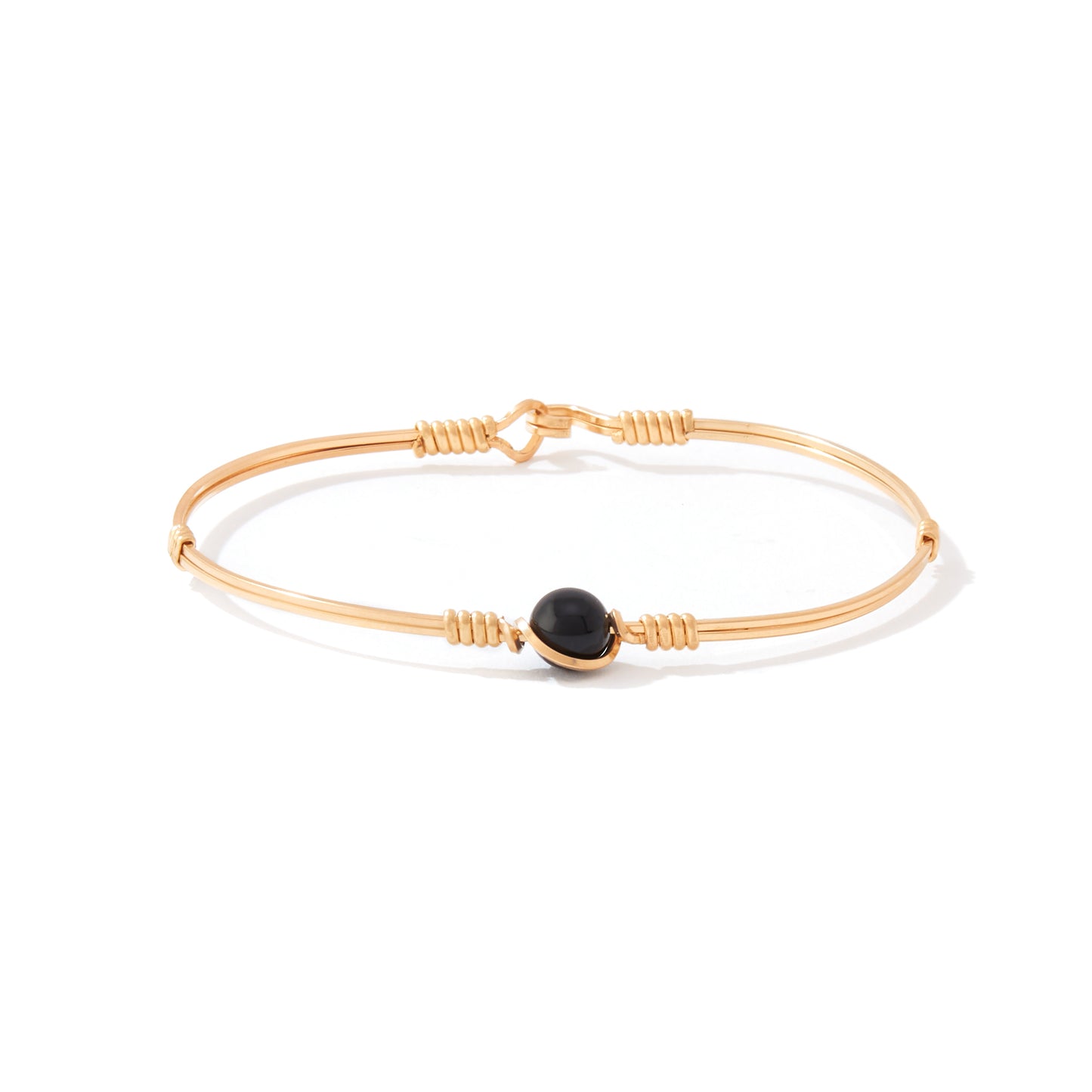 Breathe Bracelet Gold - Black Onyx Stone
