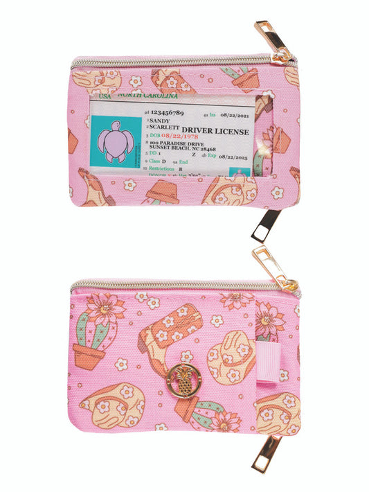 Key Ring Zip Wallet, Western