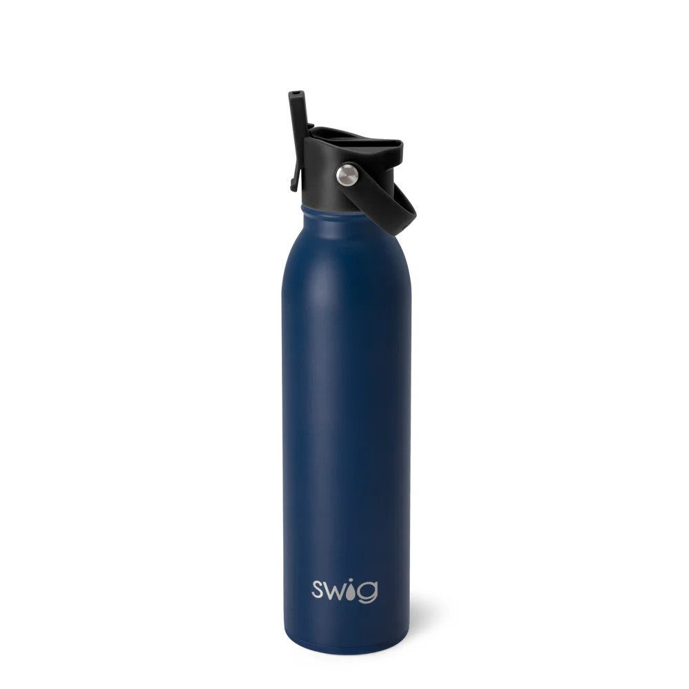 Navy Flip + Sip Water Bottle 20oz