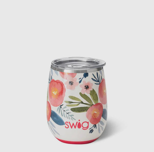 Poppy Fields 14oz Stemless Wine Cup