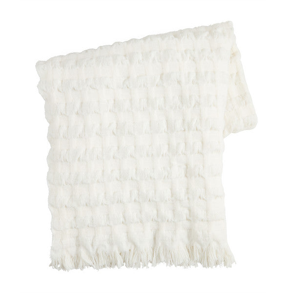Soft Waffle Throw Blanket, White