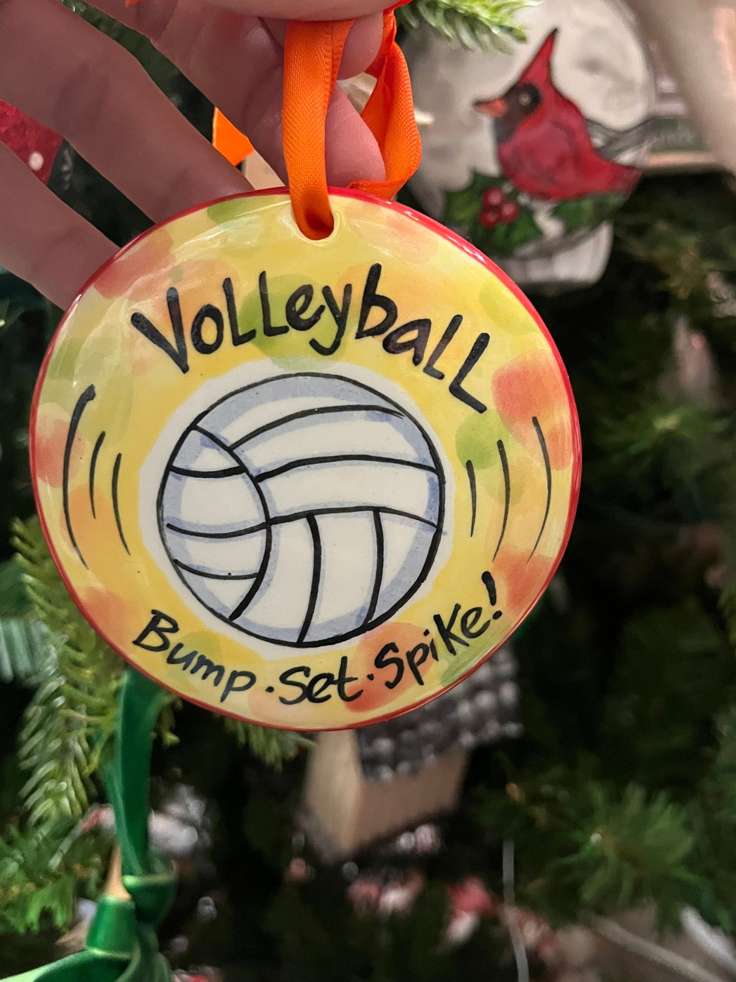 Flat ornament, volleyball