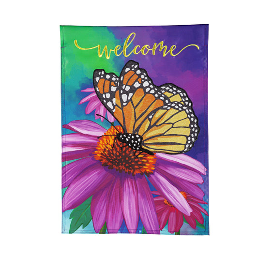 Cornflower & Butterfly Garden Applique Flag