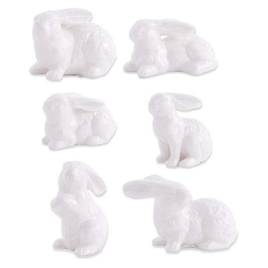 2.75 Inch Assorted White Porcelain Bunnies