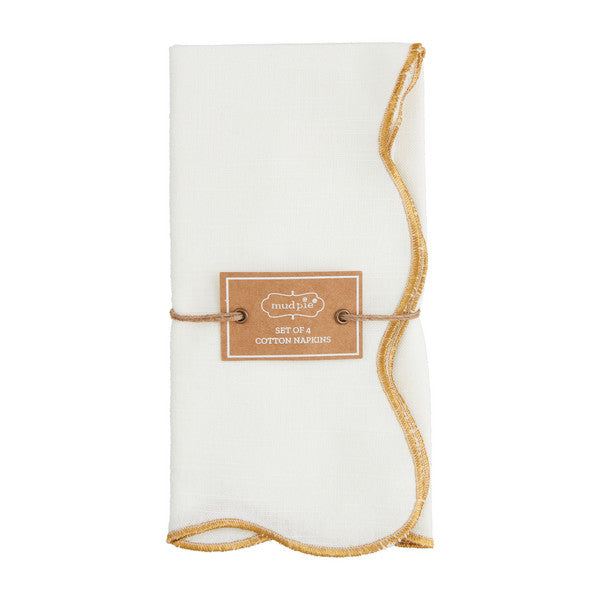 Gold Scallop Napkin Set