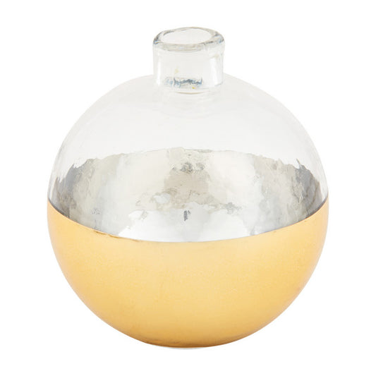 Small Glass & Gold Vase