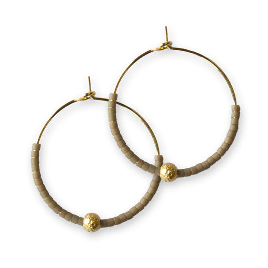 Sprinkles Hoop Earring-Mocha