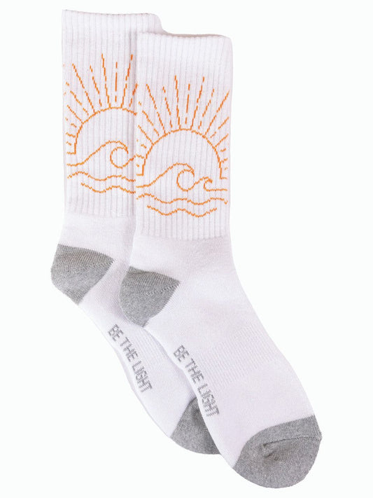 Womens Crew Sock, Knit Waves
