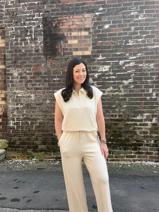Tess Zip Set, Off White