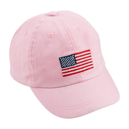 Kids Pink Flag Embroidered Hat