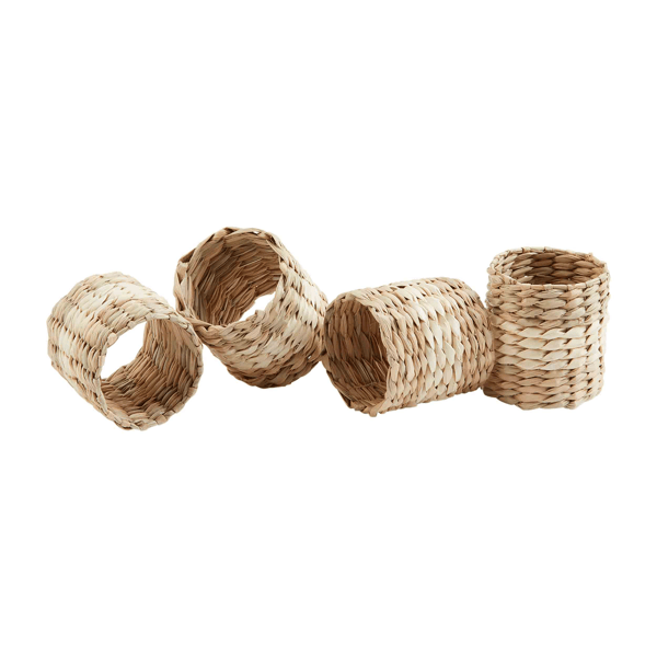 White Seagrass Napkin Rings