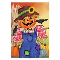 Jack The Scarecrow Burlap Garden Flag