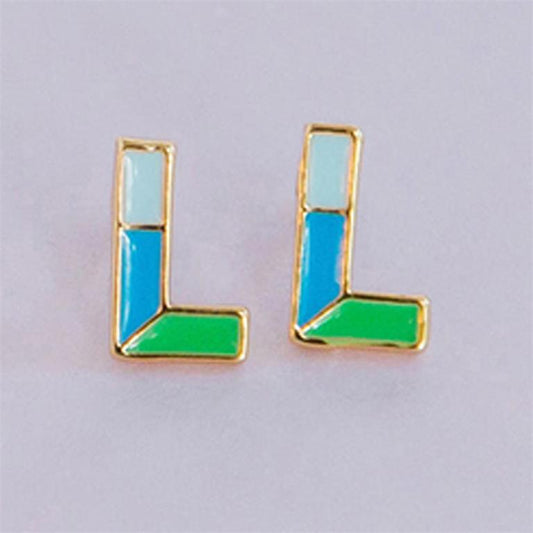Olivia Initial Earrings L