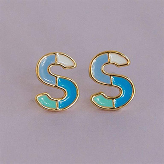 Olivia Initial Earrings S