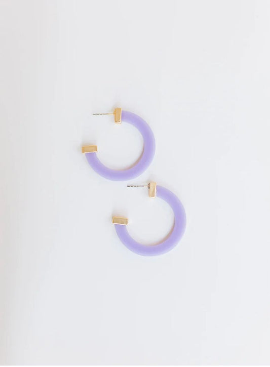Classic Acrylic Hoops Medium Violet