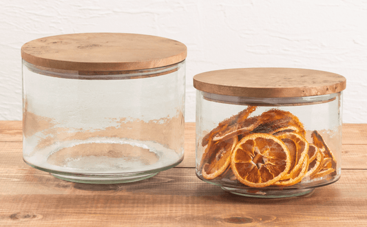 Burl Wood Lidded Canisters Set