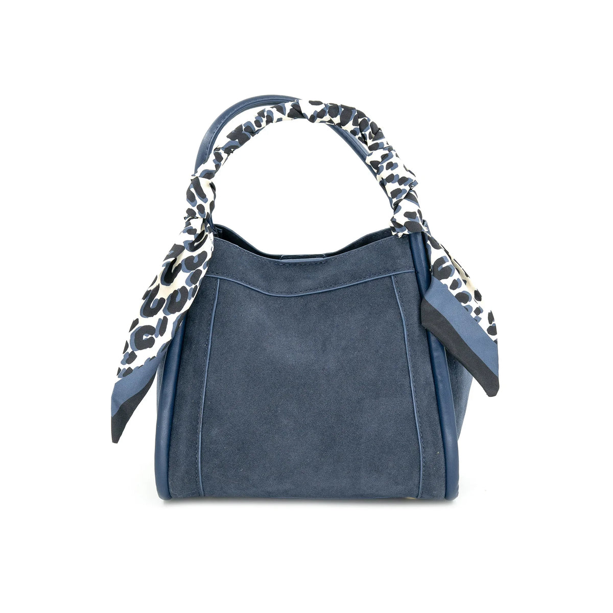Gianna Suede Bag, Navy