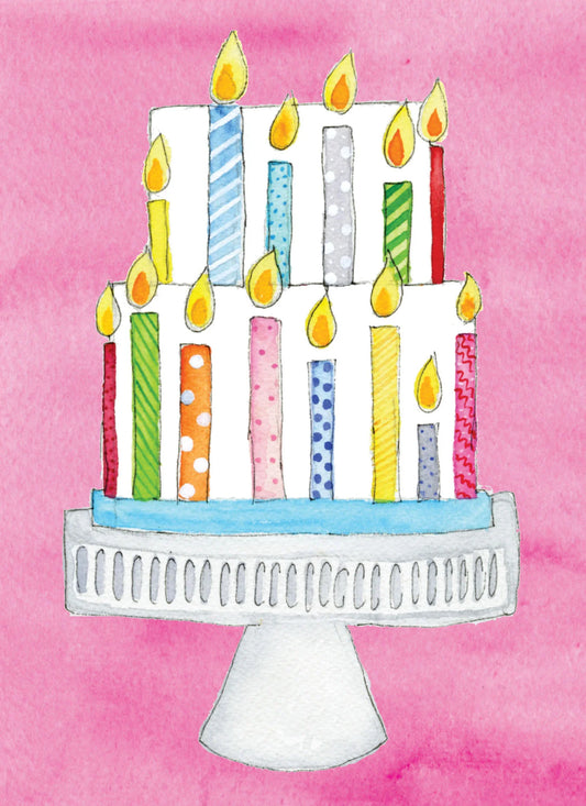 Card, Pink Birthday Cake
