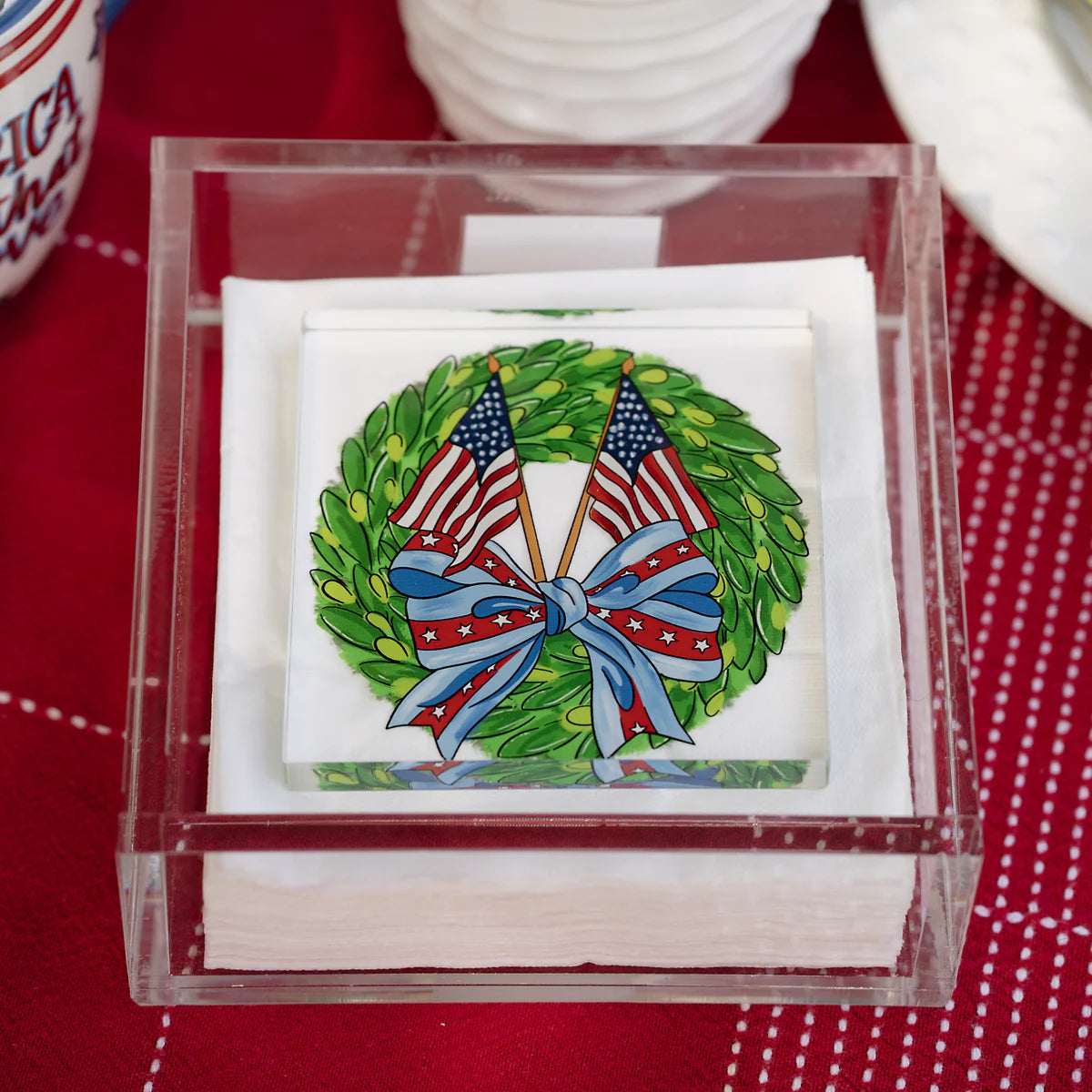 Americana Wreath Napkin Weight