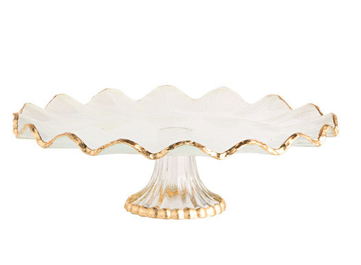 Gold Ruffle Cake Stand
