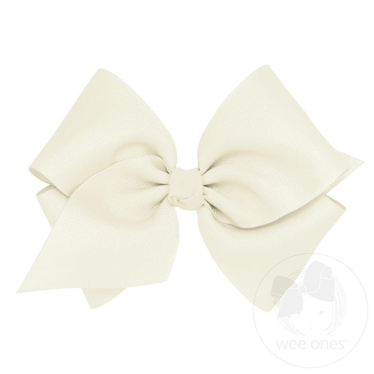 Mini King Grosgrain Bow, Antique White