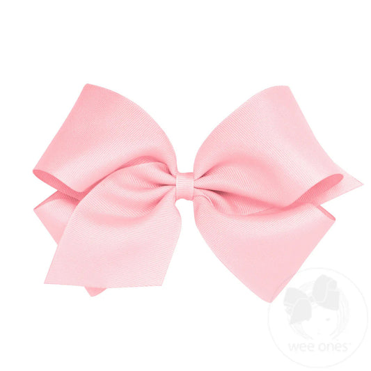 King Grosgrain Bow, Light Pink