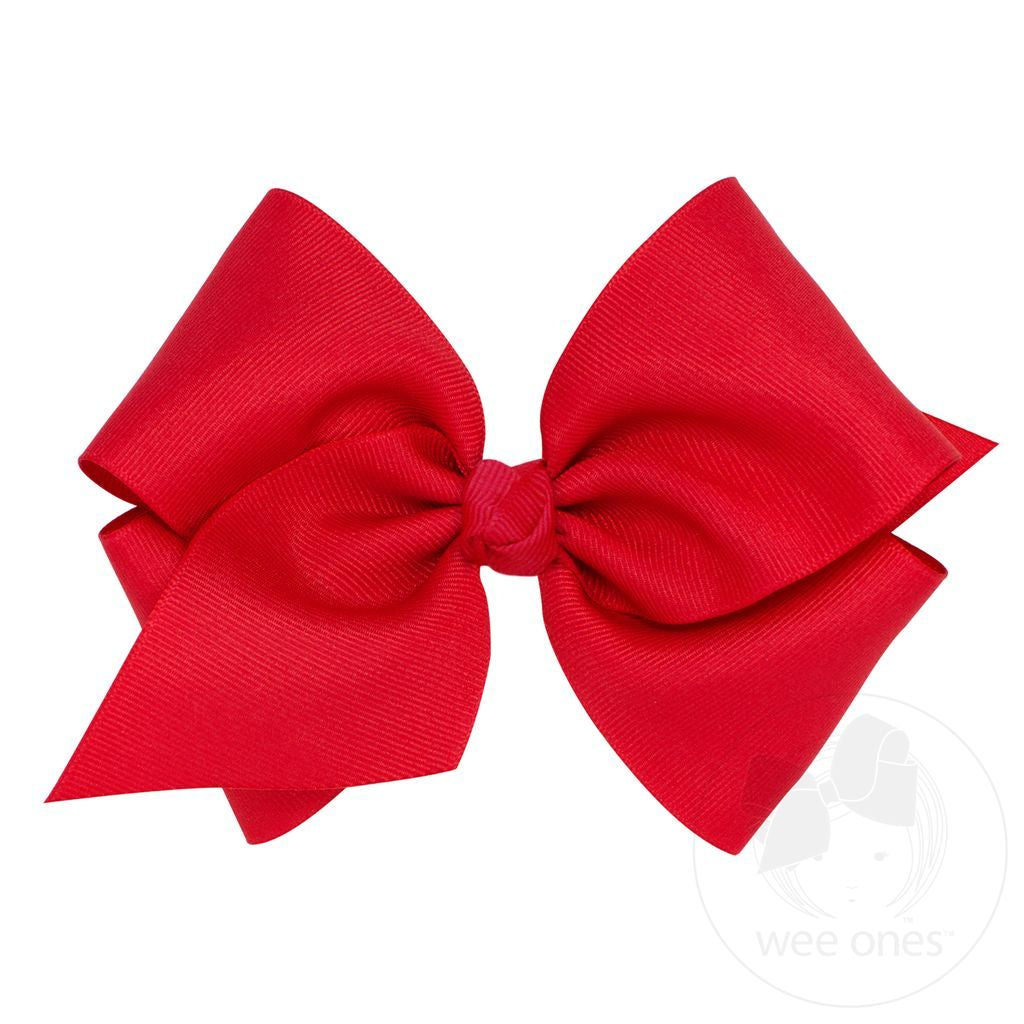 Mini King Grosgrain Bow, Red