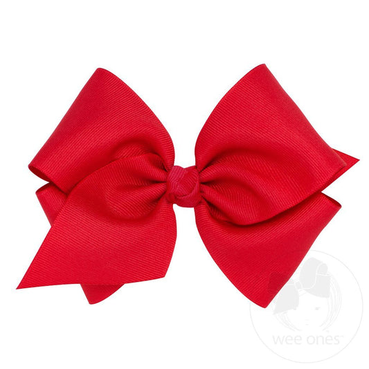 Mini King Grosgrain Bow, Red