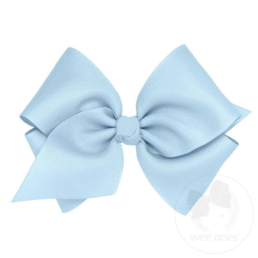 Mini King Grosgrain Bow, Millennium Blue