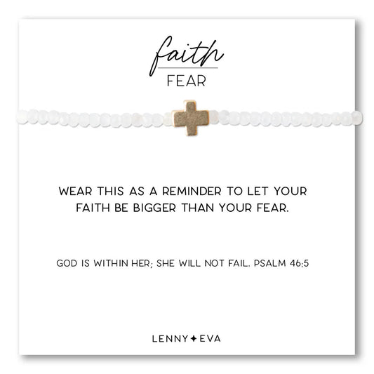 Faith Over Fear BraceletÂ­, Moonstone- 3mm