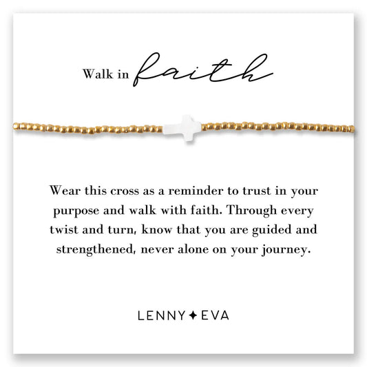 Intentions Cord Bracelet - Cross