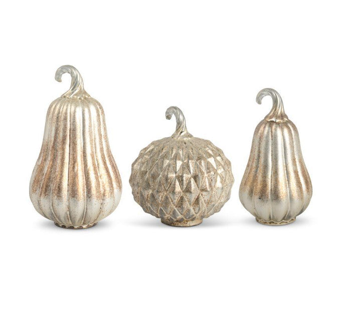 11 Inch Matte Gold Speckled Gourd