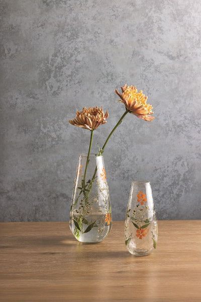 Large Fall Pressed Flower Vase