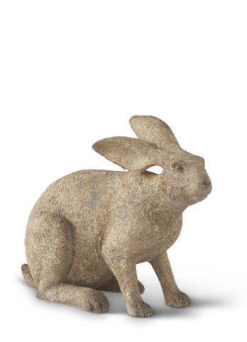 Weathered Gold Speckled Resin Garden Rabbit Sitting