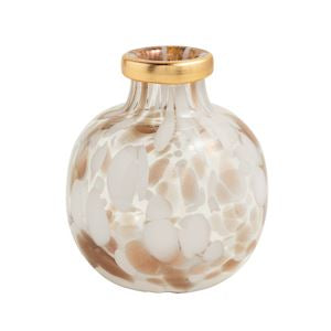 Small White Tortoise And Gold Vase