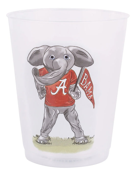 Alabama Mascot Frosted Cups Set Of 8