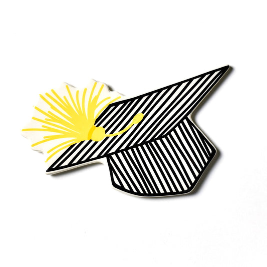 Mini Attachment Striped Graduation Cap
