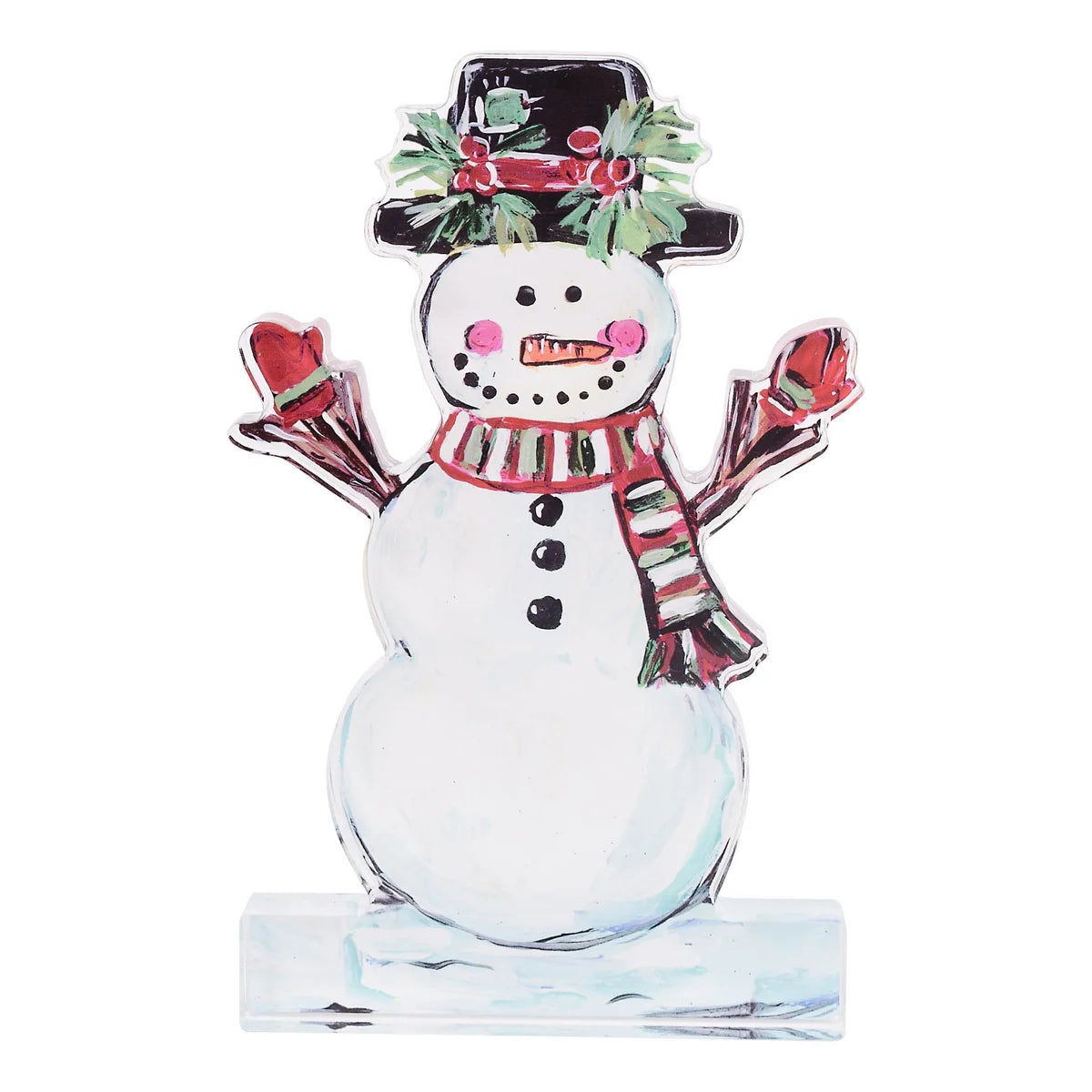 Holly Jolly Snowman Acrylic Stand