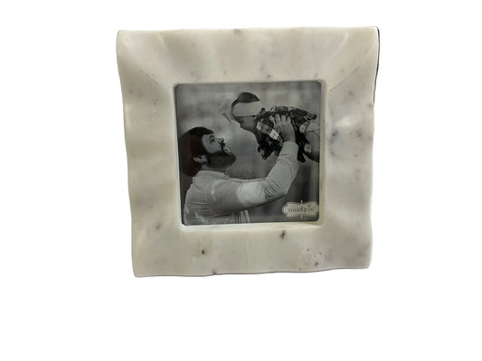 Square Ruffled Marble Frame