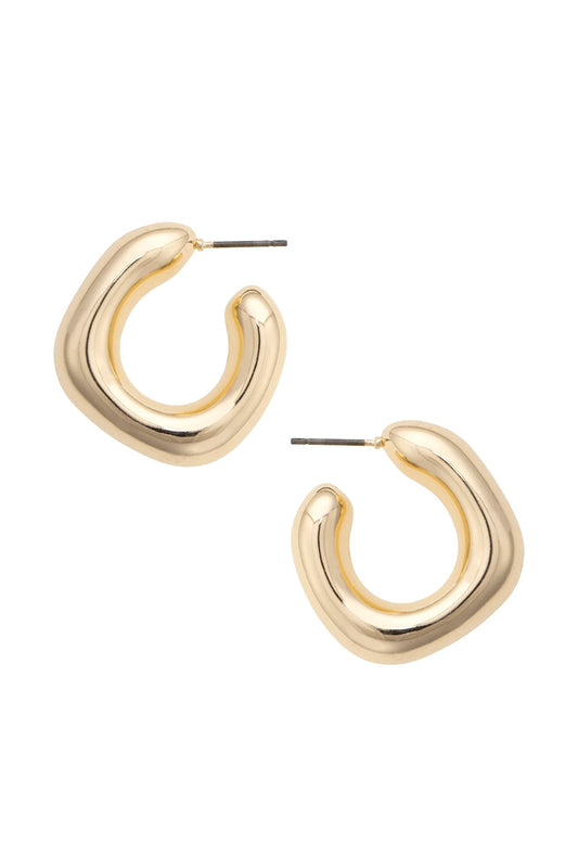Alice Hoop Earrings in Shiny Gold