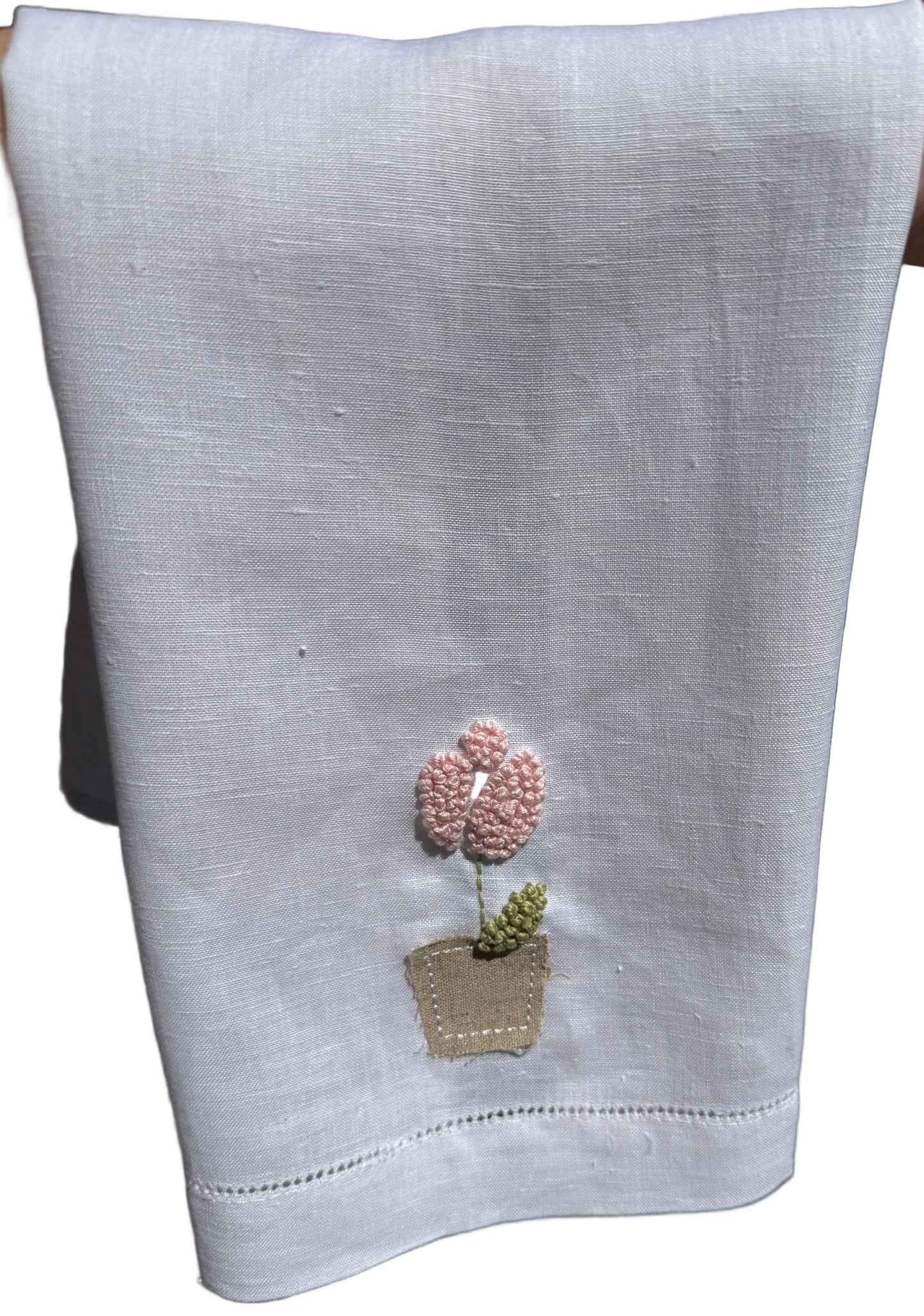 Pink French Knot Tulip Towel